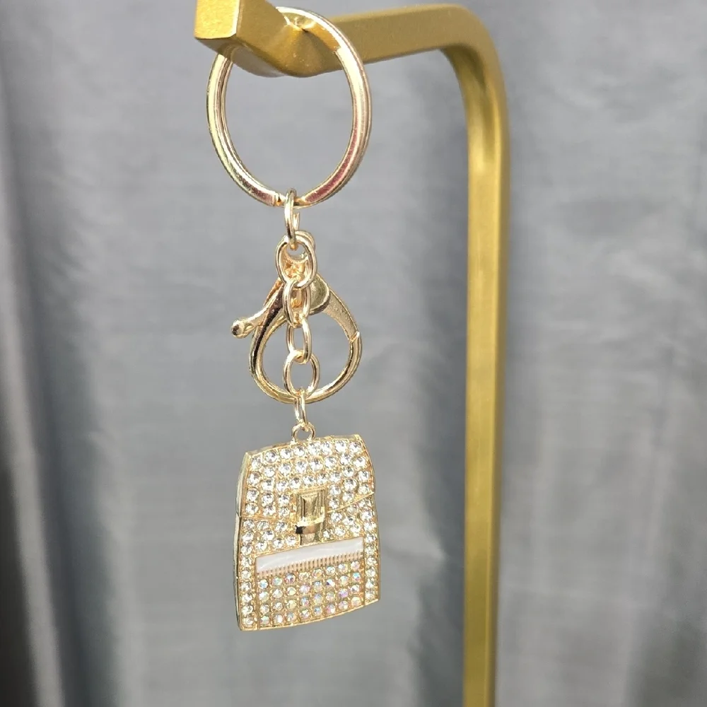 Gold and Silver Key Chain Bag Charm